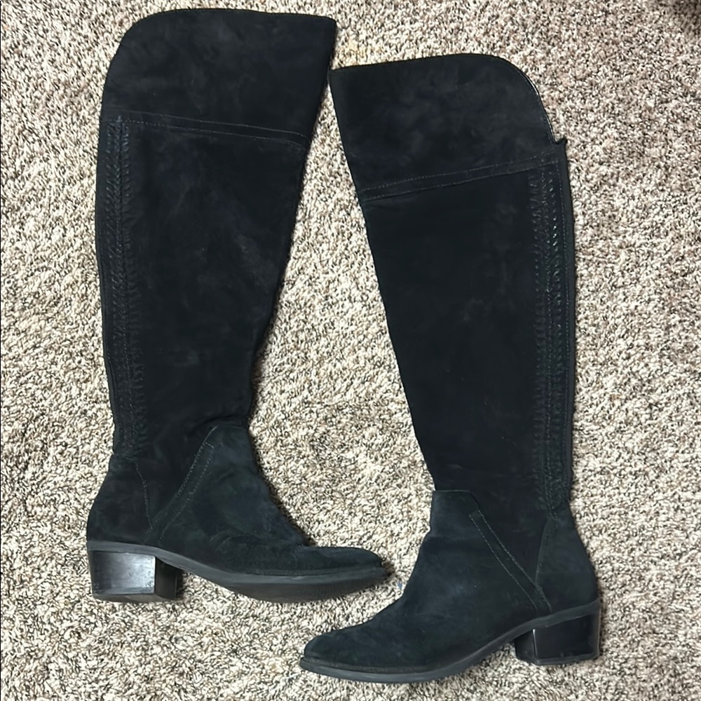Black Suede Vince Camuto Over-the-Knee Boots